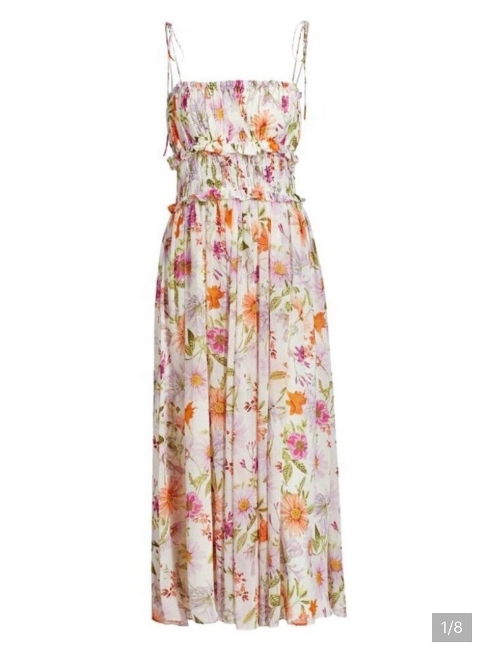 En Saison Floral Midi Dress - Multicolor